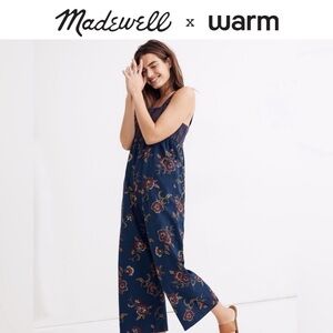 Madewell X Warm Print-mix Jumpsuit In Honolulu Hibiscus, EUC